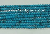 CTG114 15.5 inches 2mm round tiny blue turquoise beads wholesale