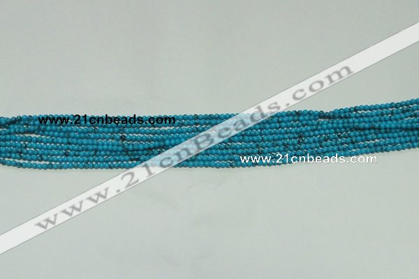 CTG114 15.5 inches 2mm round tiny blue turquoise beads wholesale