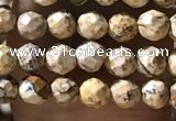 CTG1158 15.5 inches 3mm faceted round tiny picture jasper beads