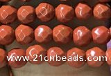 CTG1159 15.5 inches 3mm faceted round tiny red jasper beads