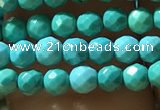 CTG1176 15.5 inches 3mm faceted round tiny turquoise beads