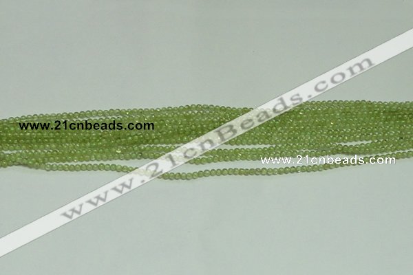 CTG119 15.5 inches 2mm round tiny peridot gemstone beads wholesale