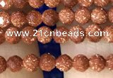 CTG1190 15.5 inches 3mm faceted round goldstone beads wholesale