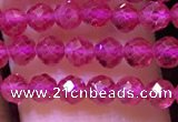 CTG1197 15.5 inches 3mm faceted round tiny quartz glass beads