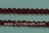 CTG12 15.5 inch 3mm round A grade tiny red agate beads wholesale