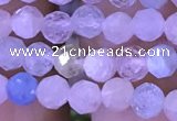 CTG1206 15.5 inches 4mm faceted round tiny morganite beads