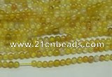 CTG121 15.5 inches 2mm round tiny yellow agate beads wholesale