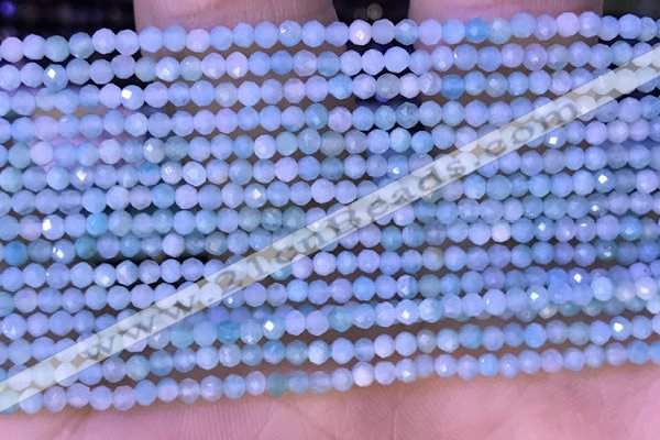 CTG1307 15.5 inches 2mm faceted round amazonite beads wholesale
