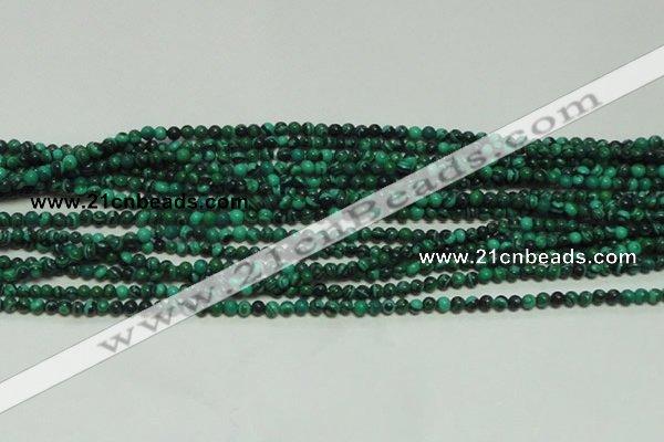CTG132 15.5 inches 3mm round tiny synthetic malachite beads wholesale