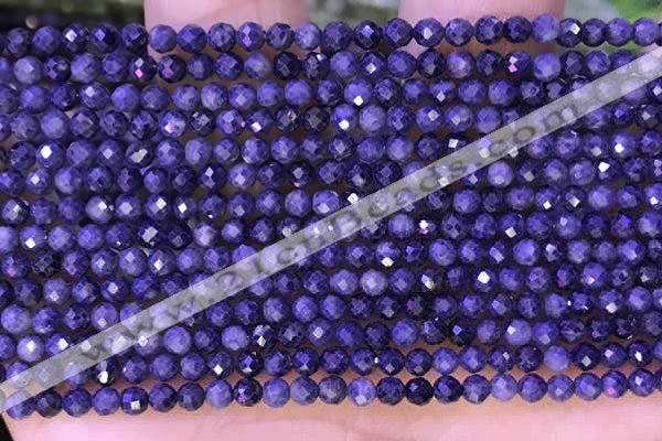 CTG1334 15.5 inches 3mm faceted round sapphire beads wholesale