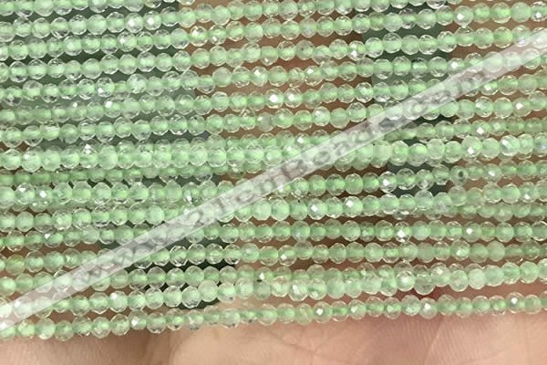 CTG1346 15.5 inches 2mm faceted round prehnite beads wholesale