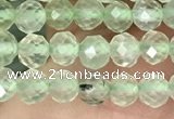 CTG1348 15.5 inches 4mm faceted round prehnite beads wholesale