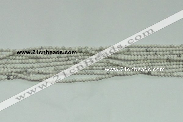 CTG135 15.5 inches 3mm round tiny white turquoise beads wholesale