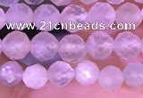 CTG1352 15.5 inches 4mm faceted round white moonstone beads