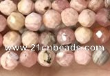 CTG1358 15.5 inches 4mm faceted round rhodochrosite beads