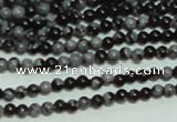 CTG136 15.5 inches 3mm round tiny snowflake obsidian beads wholesale