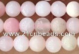 CTG1363 15.5 inches 4mm round pink opal gemstone beads