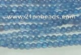 CTG137 15.5 inches 3mm round tiny blue agate beads wholesale