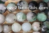 CTG1388 15.5 inches 4mm faceted round tiny emerald beads