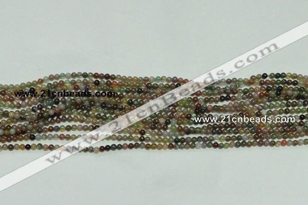 CTG139 15.5 inches 3mm round tiny Indian agate beads wholesale