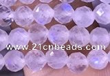 CTG1394 15.5 inches 4mm faceted round tiny white moonstone beads