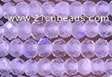 CTG1395 15.5 inches 2*3mm faceted rondelle tiny white moonstone beads