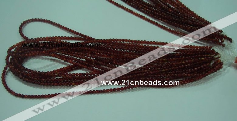 CTG14 15.5 inch 3mm round B grade tiny red agate beads wholesale