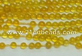 CTG141 15.5 inches 3mm round tiny yellow agate beads wholesale