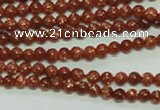 CTG142 15.5 inches 3mm round tiny goldstone beads wholesale