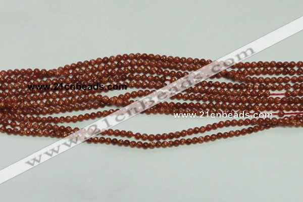 CTG142 15.5 inches 3mm round tiny goldstone beads wholesale