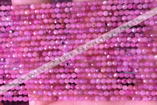 CTG1433 15.5 inches 2mm faceted round ruby gemstone beads