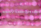 CTG1435 15.5 inches 2mm faceted round pink tourmaline beads