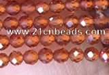 CTG1438 15.5 inches 2mm faceted round orange garnet beads wholesale