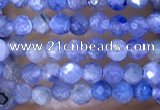 CTG1443 15.5 inches 2mm faceted round blue kyanite beads