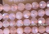 CTG1453 15.5 inches 2mm faceted round moonstone beads wholesale