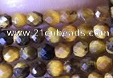 CTG1465 15.5 inches 2mm faceted round yellow tiger eye beads