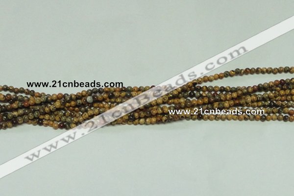 CTG147 15.5 inches 3mm round tiny leopard skin jasper beads wholesale