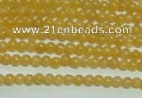 CTG148 15.5 inches 3mm round tiny yellow jade beads wholesale