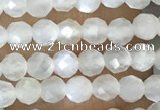 CTG1480 15.5 inches 3mm faceted round white moonstone beads