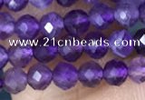 CTG1484 15.5 inches 3mm faceted round amethyst gemstone beads