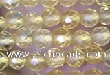 CTG1488 15.5 inches 3mm faceted round citrine gemstone beads