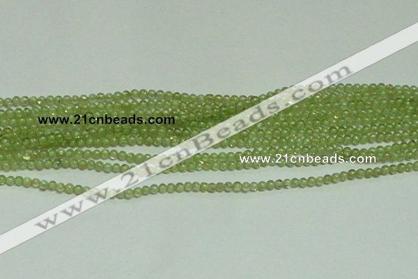 CTG149 15.5 inches 3mm round tiny peridot gemstone beads wholesale