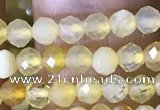 CTG1491 15.5 inches 3mm faceted round yellow opal beads wholesale