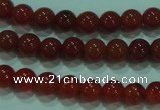 CTG15 15.5 inch 4mm round B grade tiny red agate beads wholesale