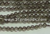 CTG150 15.5 inches 3mm round tiny smoky quartz beads wholesale