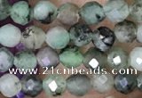 CTG1500 15.5 inches 3mm faceted round emerald gemstone beads