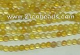 CTG151 15.5 inches 3mm round tiny yellow agate beads wholesale