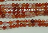 CTG153 15.5 inches 3mm round grade A tiny red agate beads wholesale