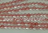 CTG154 15.5 inches 3mm round tiny cherry quartz beads wholesale