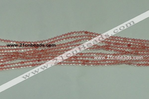 CTG154 15.5 inches 3mm round tiny cherry quartz beads wholesale